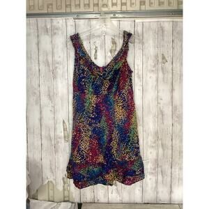Dundas Rainbow Dot Neoprene Mini Dress Size Medium for Women